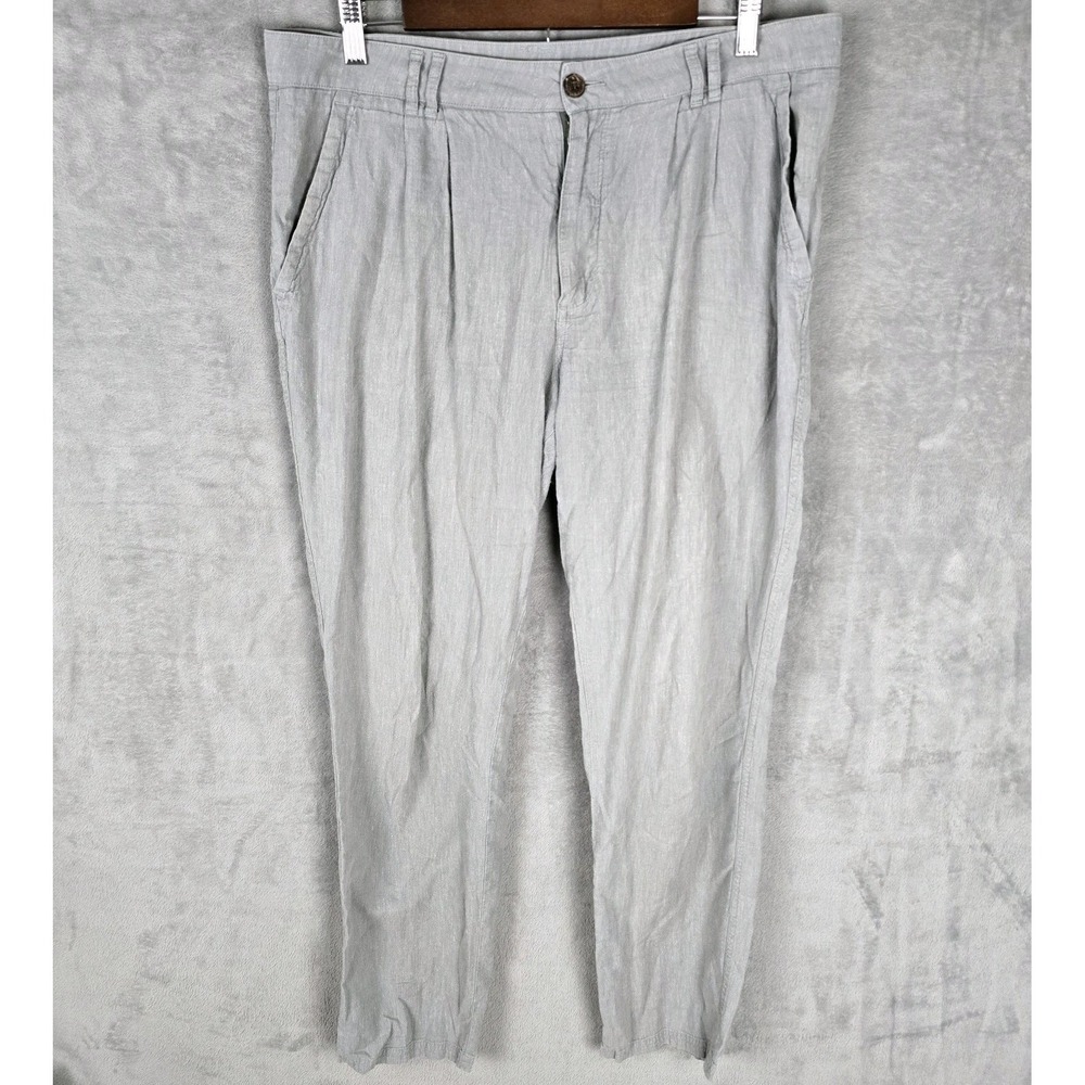 Patagonia Grey Hemp Organic Cotton Pleated Tapered Trousers Womens 12 Worn Wear‎